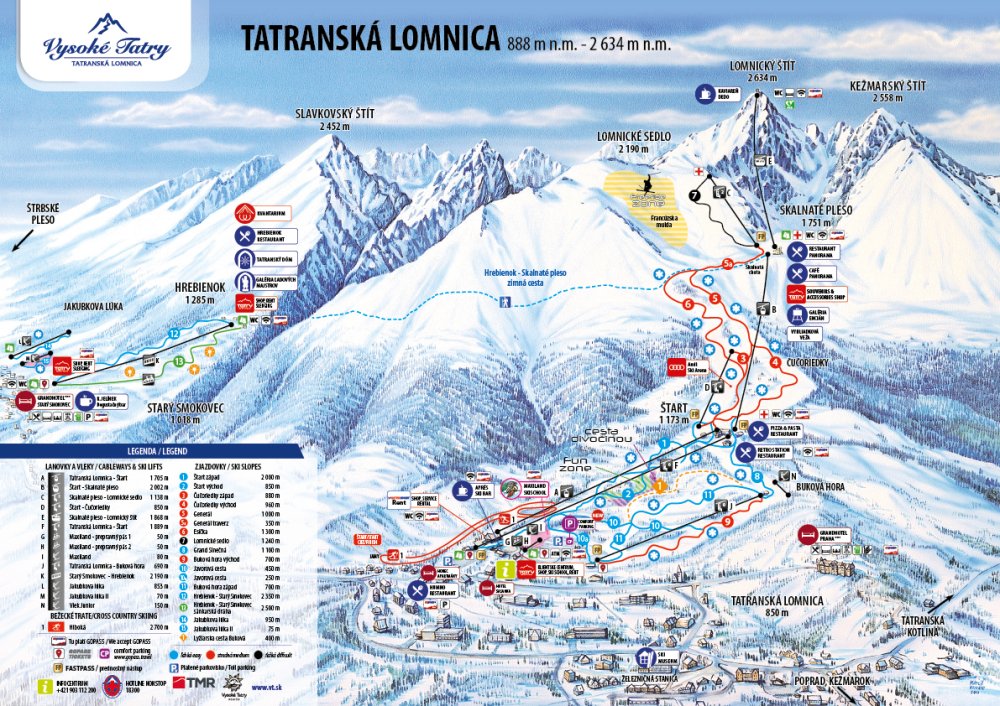 Tatranská lomnica mapa